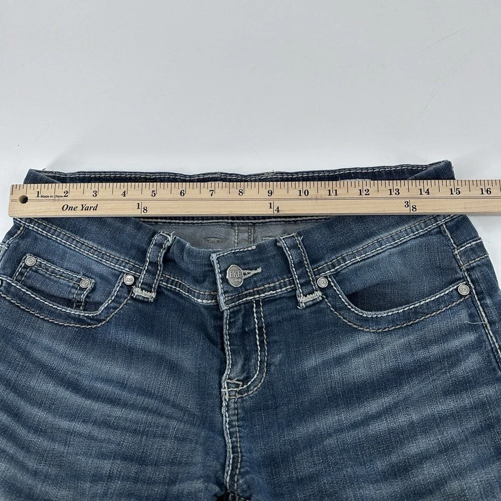 BKE Payton Low Rise Bootcut‎ Jeans Womens 30x33.5 Y2K Buckle Denim Flare Leg